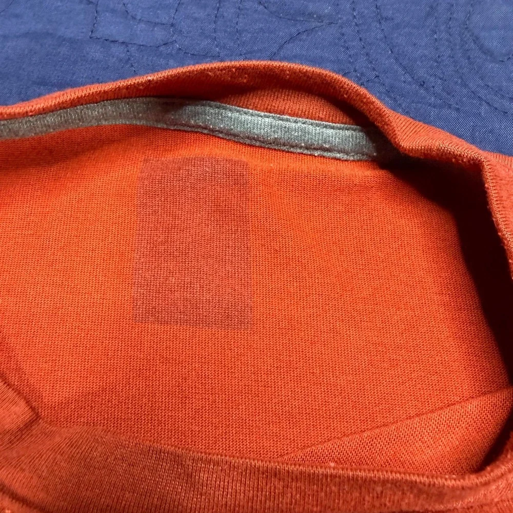 The North Face Mens FlashDry Training Shirt Orange Heather Short Sleeve Tee S